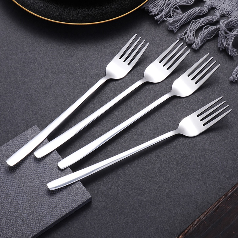 ช้อน ส้อม 21ซม ช้อนส้อมเกาหลี ช้อนเกาหลี ส้อมเกาหลี สแตนเลสแท้ สีเงิน  ด้ามยาว (สแตนเลสไม่เป็นสนิม มีน้ำหนัก!) F-215 - รูปที่ 5