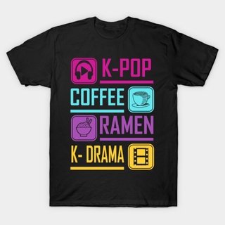 เสื้อยืดโอเวอร์ไซส์Gildan เสื้อยืด พิมพ์ลาย Likes K Pop Coffee Ramen K Drama สไตล์เกาหลี สําหรับผู้ชาย และผู้หญิงS-3XL