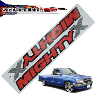 สติ๊กเกอร์ Mighty-X Sticker Toyota Toyota Mighty-X  แดง-เทา จำนวน 2 ชิ้น