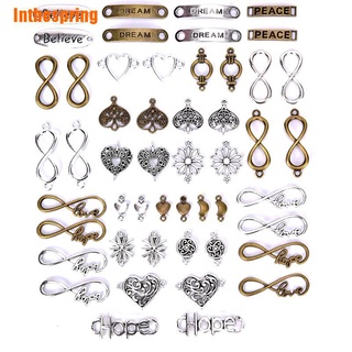 (Inthespring) จี้โลหะผสม สไตล์โบราณ สําหรับทําเครื่องประดับ Diy 50 ชิ้น /