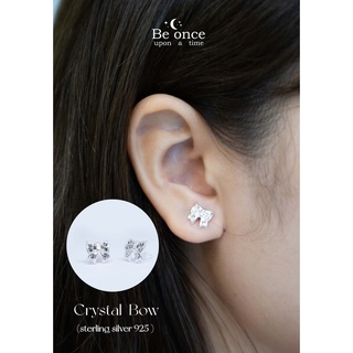 ต่างหูเงินแท้ 925  รุ่น Crystal  Bow