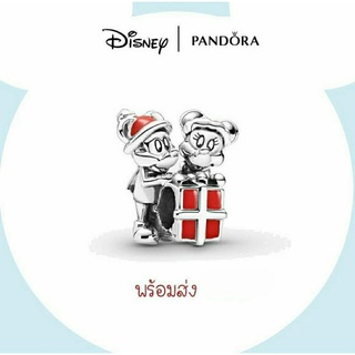 Pandora silver charm มิกกี้&amp;มินนี่ กล่องของขวัญ ซานตาคลอส คริสมาสต์