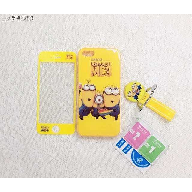 ♗ﺴSale69฿เคส + ฟิล์ม แหวน 10ลายลายการ์ตูน iPhone5 iPhone7plus iPhone 7 -I6s-F9