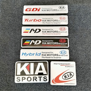 Kia สติกเกอร์โลหะ ลายตราสัญลักษณ์ 3D สําหรับติดตกแต่งรถยนต์ รถบรรทุก