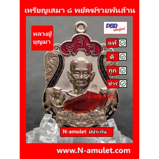 เหรียญหลวงปู่บุญมา รุ่น ๘ พยัคฆ์รวยพันล้าน เนื้ออัลปาก้า ลงยา 3 สี สุ่มโค้ด