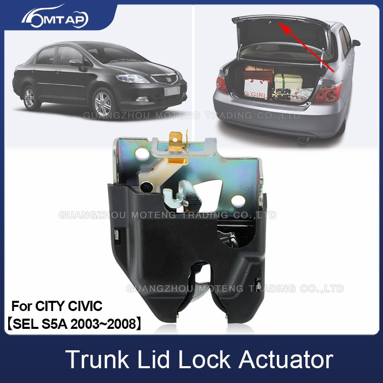MTAP สําหรับ CITY ด้านหลังหางประตู Tailgate Trunk ฝาปิดล็อค Actuator สําหรับ HONDA CITY SEL 2003 ~ 2