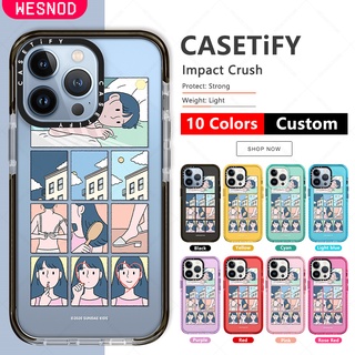 Casetify เคสโทรศัพท์มือถือ ซิลิโคนนิ่ม ใส กันกระแทก ลายการ์ตูนเด็กผู้หญิง Sundae แฟชั่น สําหรับ IPhone 12 Pro Max 13 Mini 11 X Xs Xr 7 8 Plus