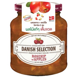 เดนิชซีเล็คชั่นแยมรสโรสฮิปและแอปเปิ้ล 380กรัม Danish Selection Rosehip and Apple Jam 380 gm.