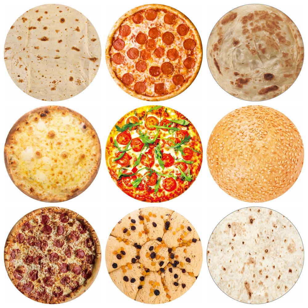 พรมขนสัตว์Corn Tortilla Blanket ita Lavash Throw Blanket Flannel Fleece Sofa laid Funny Food