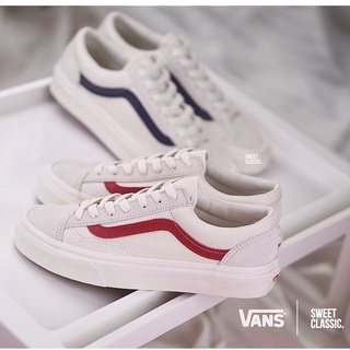 Vans รองเท้าผ้าใบ Style 36 หนอนแดง Marshmallow/Racing Red ( VN0A3DZ3OXS )