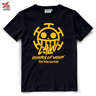 Dextreme เสื้อวันพีซ T-shirt  DOP-1040 สีดำ ลายไอคอน ลอว์ LAW