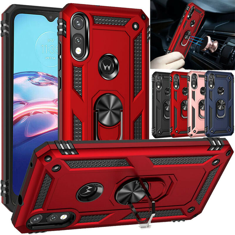 Motorola Moto E5 Play E6 Plus E6 Play เคสเกราะทหารกันกระแทก 360° ที่วางแหวน ที่วางโทรศัพท์แบบขาตั้ง