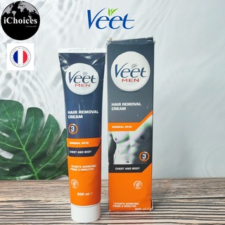 [Veet] Men Hair Removal Cream Chest &amp; Body for Normal Skin 200 ml วีท ครีมกำจัดขนตามร่างกายสำหรับผู้ชาย ขนขา ขนหน้าอก