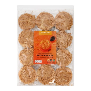 ทองอำไพ ข้าวแต๋น หน้าน้ำพริกเผาหมูหยอง (150 กรัม) Thong Ampai Rice Cracker with Chili Paste &amp; Pork Floss Topping (150 g)