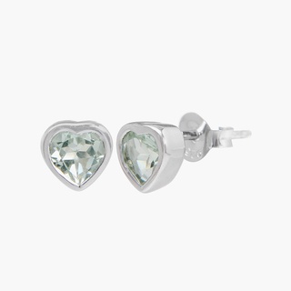 Moress Green Sapphire Heart Earrings