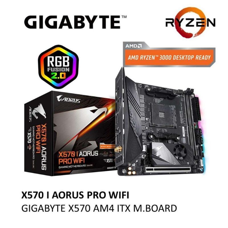 MAINBOARD​ AM4​ GIGABYTE​ AORUS​ X570​I​ PRO​ WIFI