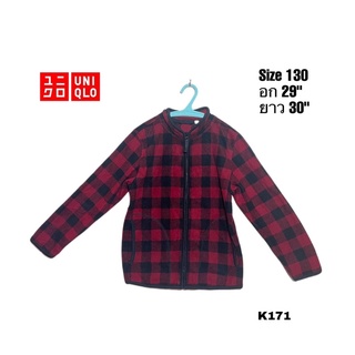 เสื้อกันหนาวเดก็6-7 ขวบ Uniqlo แท้สภาพสวย K171