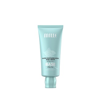 [ถูกที่สุด !!] Mille Super Whitening Rose Baby Green Base SPF30 PA++ Face Fix 30g