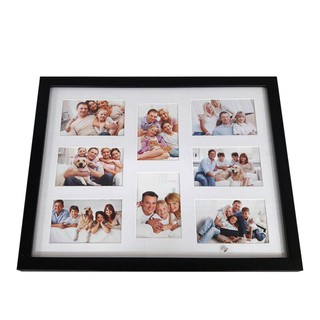  กรอบรูปไม้ 8 ช่อง รุ่น CRC179506 ขนาด 40 x 50 ซม. สีดำ HOME Wooden Frame for 8 Picture CRC179506 Size 40 x 50 CM. Black