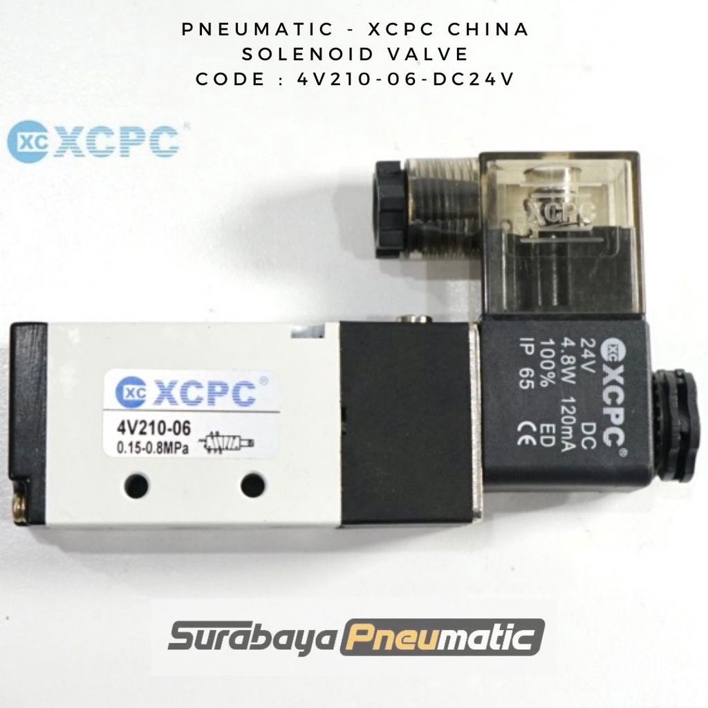 โซลินอยด์วาล์ว - 4V210-06-DC24V - โซลินอยด์ลม XCPC - 4V210 06