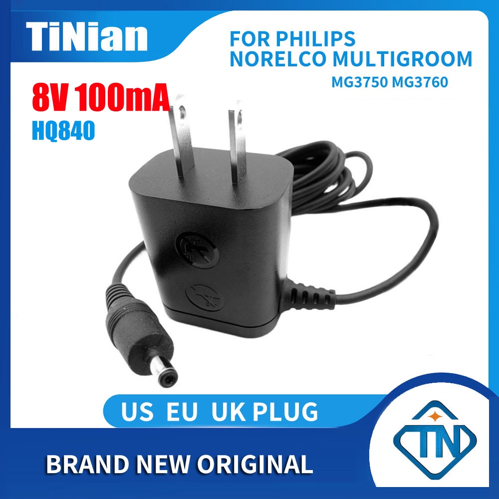 8V 100mA AC/DC Power Adapter Charger HQ840 สําหรับ Philips Series 3000 MG3750 MG3760 Norelco Multigr