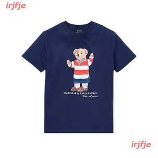 New Mens Ralph Lauren Rugby Bear Crew Neck Printed Cotton T-shirt. TAPI เสื้อยืด ดพิมพ์ลาย ดผ้าเด้ง คอกลม cotton แฟชั่น