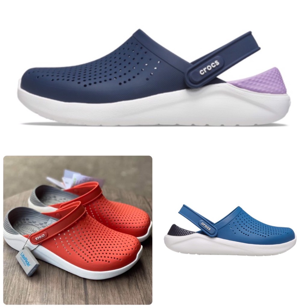 (สีใหม่ ส้มอิฐ) รองเท้ายาง รองเท้าสุขภาพ สีใหม่พร้อมส่ง!! Crocs LiteRide Clog งาน Outlet ถูกกว่า Shop ใส่ได้ทั้งหญิงชาย