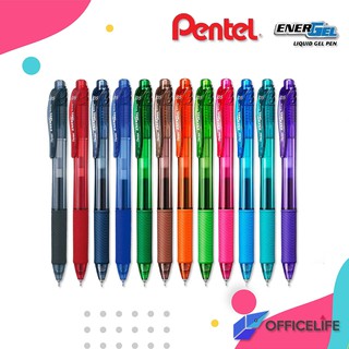 ปากกา Pentel Energel-X รุ่น BLN105 &amp; BL107 สีหมึกตามสีด้าม