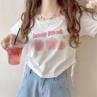 เสื้อยืดสกรีนลายHoney peach 🍑🍑🍑