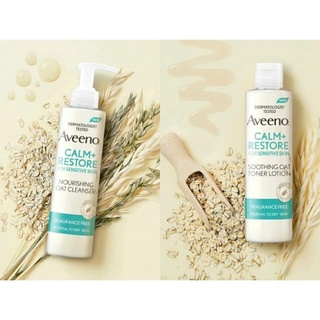 พร้อมส่งAveeno Face Calm and Restore Nourishing Oat Cleanser (Toner) 200ml. Exp.2025Made in Greece