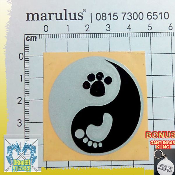 สติ๊กเกอร์ตัด Reflextor Yin Yang Foot Dragon Sticker