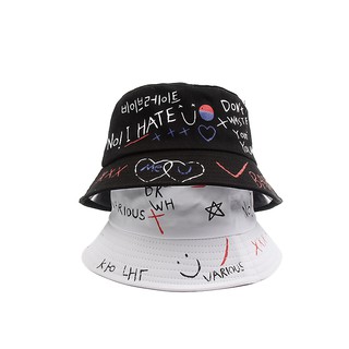 หมวกบักเก็ต ลายกราฟฟิตี สไตล์เกาหลี Graffiti