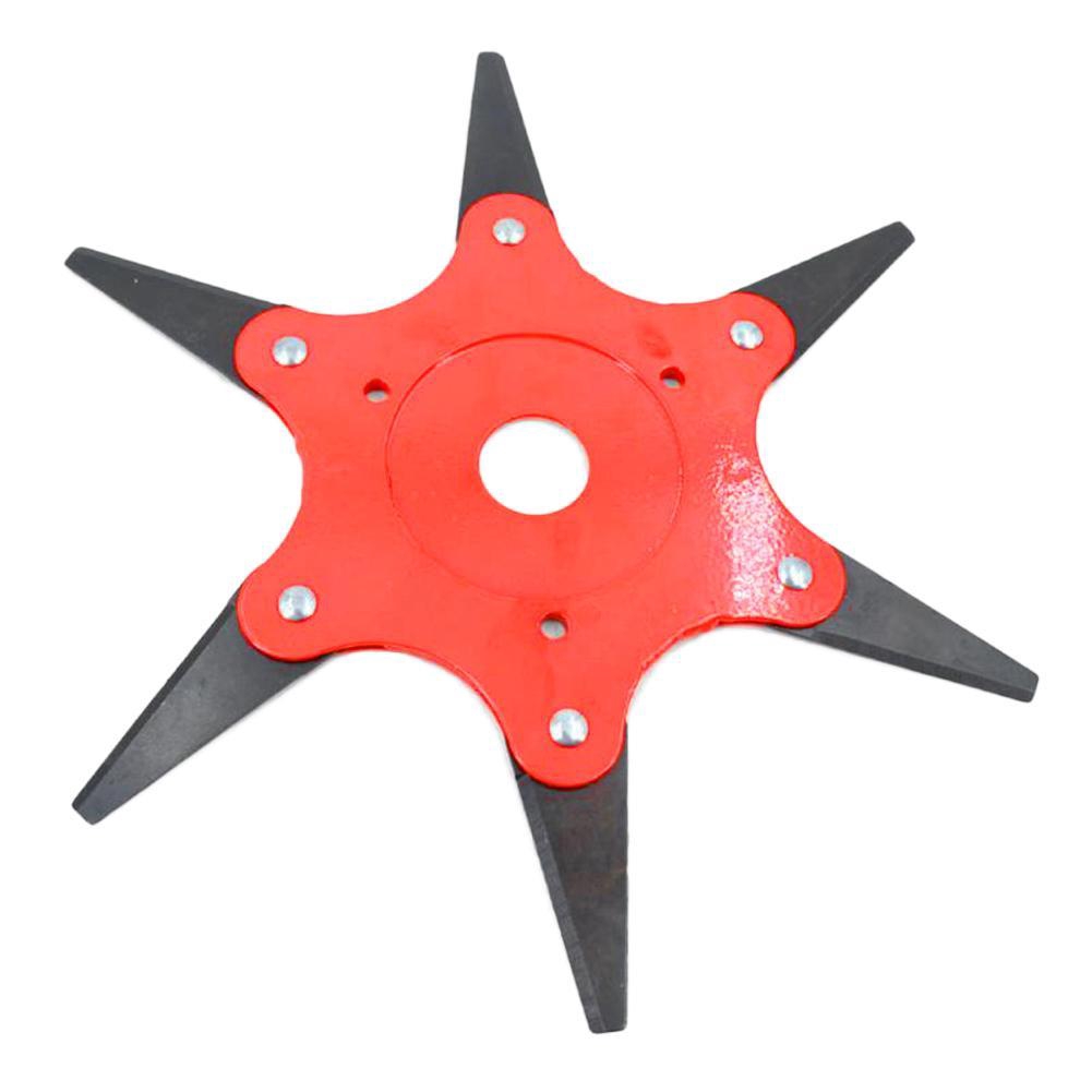 6 Steel Outdoor Trimmer Head Blades Razors Lawn Mower Grass Weed Cutter ...
