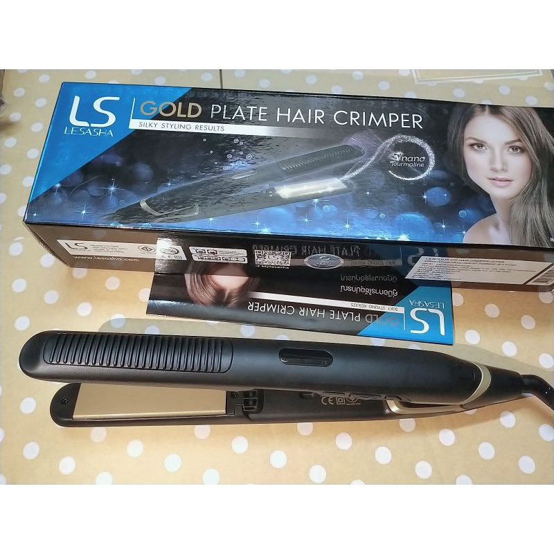 **ประกัน 1 ปี LESASHA เครื่องหนีบผม Gold Plate รุ่น LS1028