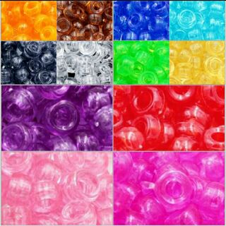 ลูกปัด กระดูกงู สีใส 8 มิลฯ *ขายแยกสี แพ็คละ 1 ปอนด์*