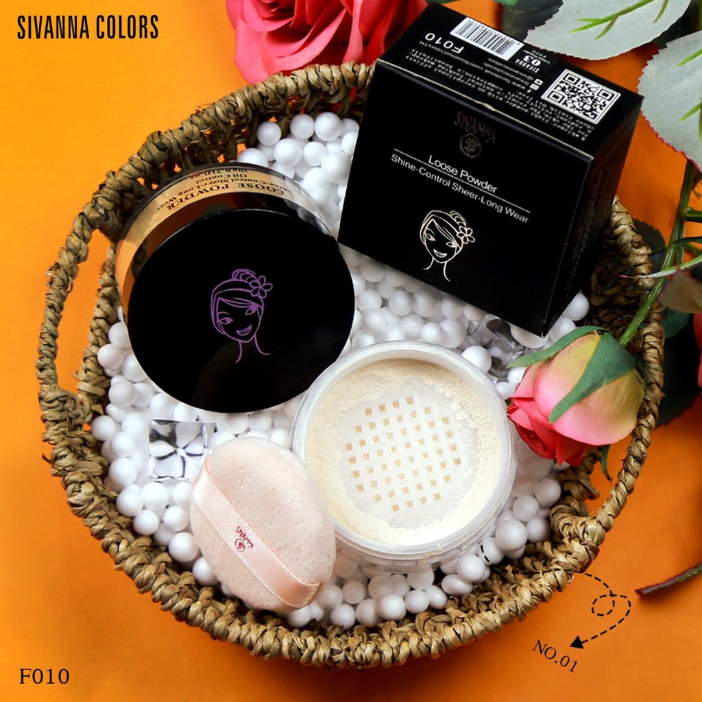 Sivanna Loose Powder #F010 : ซิวานน่า แป้งฝุ่น ตลับดำ x 1 ชิ้น beautybakery #3