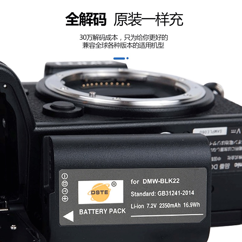 Panasonic S5 GH6 Battery BLK22 Rechargeable DCS5K Micro Single DCS5GK