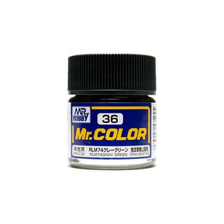 Mr.Hobby Mr.Color C36 RLM74 Gray Green Semi-Gloss (10ml) 4973028535945 (สี)