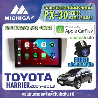 จอ android ตรงรุ่น TOYOTA HARRIER 2004-2013 APPLECARPLAY จอแอนดรอยติดรถยนต์ 2021