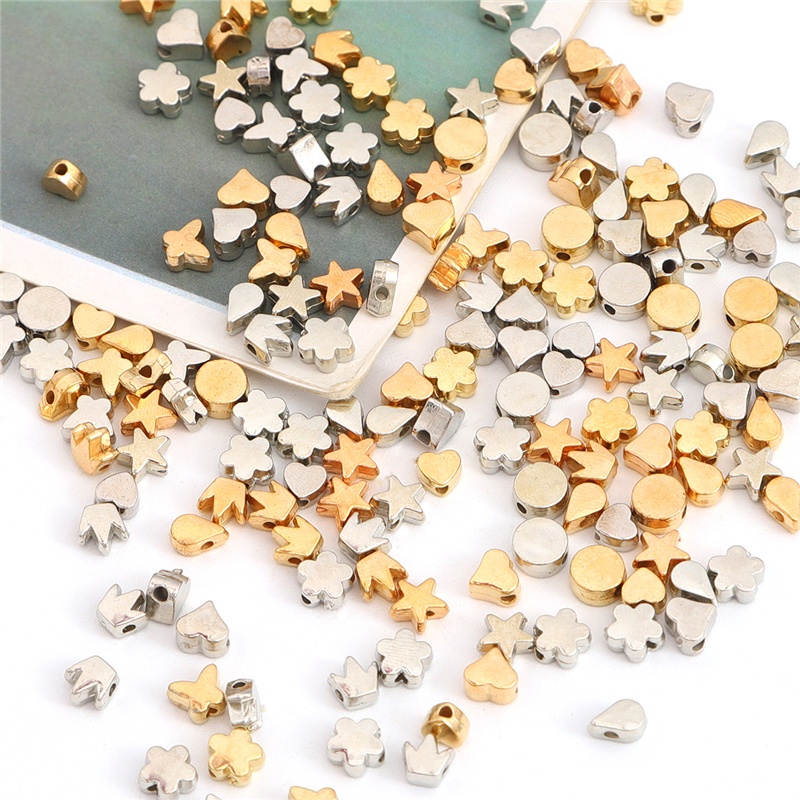 ลูกปัด CCB รูปสัตว์ ดาว สีทอง สีเงิน สําหรับทําเครื่องประดับ สร้อยคอ สร้อยข้อมือ DIY 100 ชิ้น - รูปที่ 5