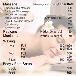 ป้ายไวนิล Thai Massage  เปลี่ยนชื่อร้านและเบอร์โทรได้ ใช้ติดภายนอกทนทานต่อแดด ลมฝน เจาะรูตาไก่เรียบร้อย ส่งเร็ว