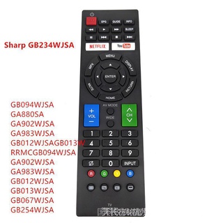 Sharp GB234WJSA รีโมตคอนโทรลสมาร์ททีวี พร้อมแอพ NETFLIX YouTube LC-32M3H LC-40M3H LC-42D65H LC-42G77H LC-46G77H LC-5