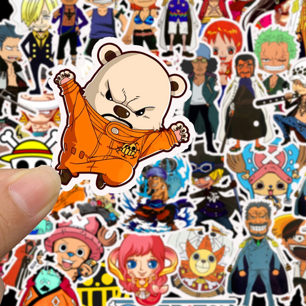 💥พร้อมส่ง💥ลายการ์ตูนอะนิเมะ วันพีซ Onepiece กันน้ำ สติ๊กเกอร์ ใช้ซ้ำได้ กระโปรงหลังรถ วันพีซ sticker