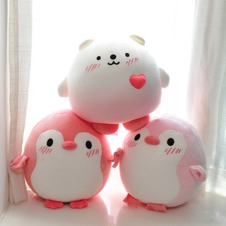 ۞Anime Doll Pillow Penguin Doll Bear Toy cute pillow plush toy soothing Toy Baby exchange gift for lover