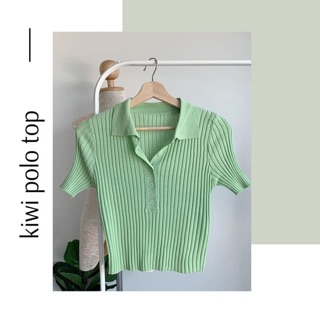 เสื้อคอปกสีเขียว ของใหม่ จาก350.-
