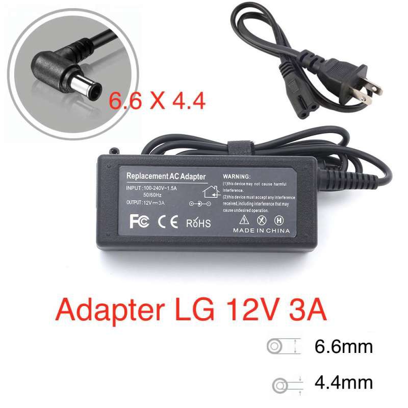 ลดราคา LG Display Monitor Power supply adapter 12V 3A 6.6x 4.4mm หัวเข็ม #ค้นหาเพิ่มเติม สายต่อจอ Monito HDMI High Speed HDTV Lightning