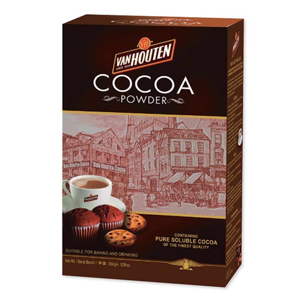 Work From Home PROMOTION ส่งฟรี แวนฮูเต็น ผงโกโก้ 10050 กรัม Vanhouten Cocoa 100% Powder 350 g WnLU  เก็บเงินปลายทาง