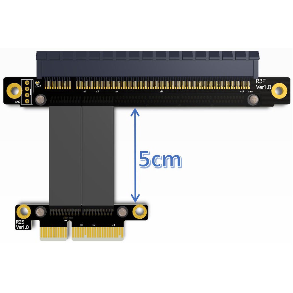 [ปรับแต่ง] Adt-link PCIe3.0 x4 สายไฟขยายอะแดปเตอร์สายไฟ 4x PCIe ส่วนต่อขยายที่กําหนดเองความเร็วเต็มเ