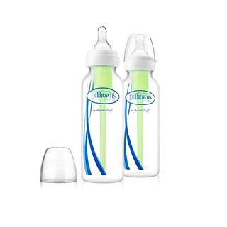 Dr.Browns : DRBSB82006 ขวดนม8 oz / 250 ml PP Narrow-Neck "Options" Baby Bottle, 2pk.(White)