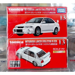 sh รถเหล็ก Tomica 🔆 Premium No.13 Mitsubishi Lancer Evolution VI GSR ▶️ สีขาว ◀️ 1/61 ใหม่ กล่องสวยในซีล จำนวน 1 กล่อง